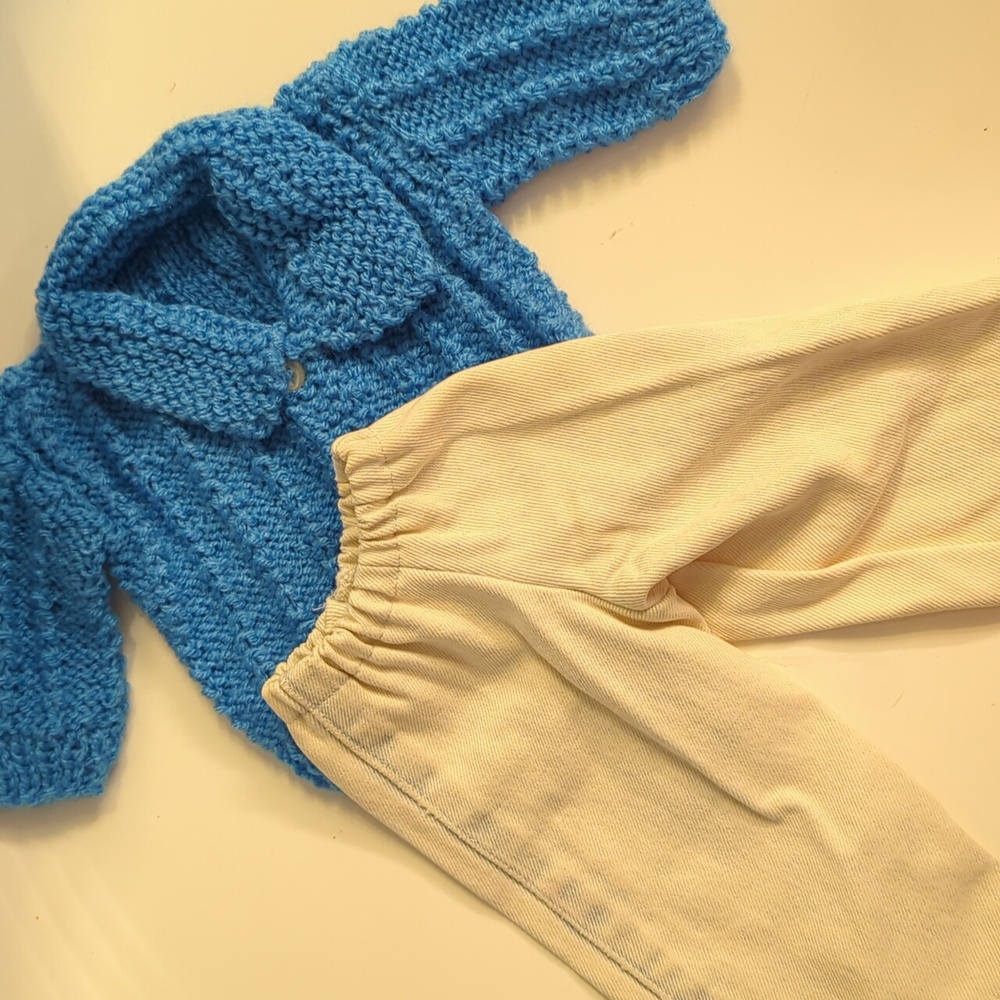 Vintage handmade American girl doll jeans and sweater